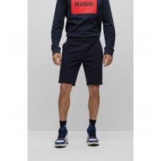 Hugo Boss Slim-fit chino shorts in stretch-cotton gabardine 50471182-405 Dark Blue