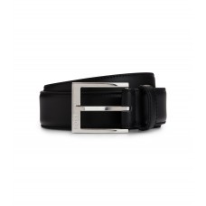 Hugo Boss Italian-leather belt with logo buckle 50471185-001 Black