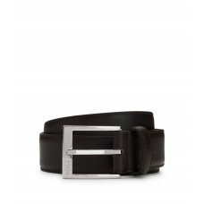 Hugo Boss Italian-leather belt with logo buckle 50471185-202 Dark Brown
