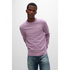 Hugo Boss Crew-neck sweater in cotton and cashmere with logo 50471343-536 Light Purple