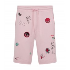 Hugo Boss Cotton-blend shorts with sewn-on badges 50471916-683 light pink