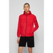 Hugo Boss Oversized-fit overshirt in colour-fade water-repellent poplin 50472214-623 Red