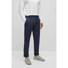 Hugo Boss Slim-fit trousers in water-repellent twill 50472338-402 Dark Blue