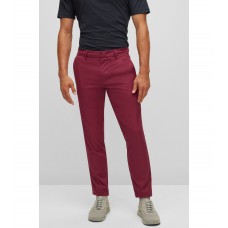 Hugo Boss Slim-fit trousers in water-repellent twill 50472338-654 Dark pink