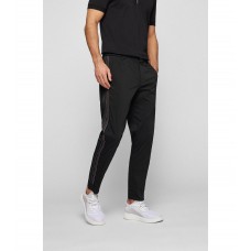 Hugo Boss Cotton-blend slim-fit trousers with side-seam tape 50472403-001 Black
