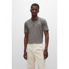 Hugo Boss Stretch-cotton slim-fit polo shirt with logo patch 50472668-029 Dark Grey