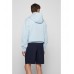 Hugo Boss Organic-cotton hooded sweatshirt with rubber-print logo 50472985-453 Light Blue