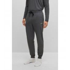 Hugo Boss Stretch-cotton tracksuit bottoms with embroidered logo 50473000-010 Dark Grey