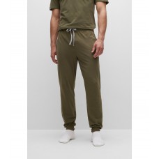 Hugo Boss Stretch-cotton tracksuit bottoms with embroidered logo 50473000-377 Khaki