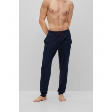 Hugo Boss Stretch-cotton tracksuit bottoms with embroidered logo 50473000-406 Dark Blue