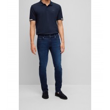 Hugo Boss Regular-fit jeans in dark-blue super-stretch denim 50473004-418 Dark Blue