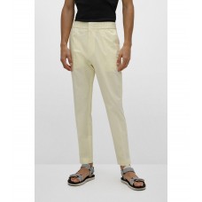 Hugo Boss Extra-slim-fit trousers in super-flex stretch cotton 50473103-741 Light Yellow
