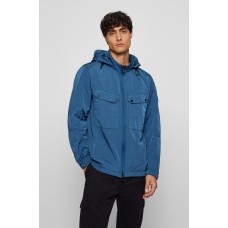 Hugo Boss Regular-fit jacket with detachable hood and twin pockets 50473108-424 Blue