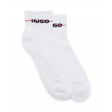 Hugo Boss Three-pack of short socks in a cotton blend hbeu50473178-100 White