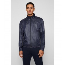 Hugo Boss Zip-up jacket in water-repellent recycled fabric 50473234-402 Dark Blue