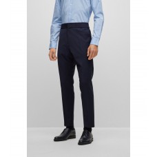 Hugo Boss Extra-slim-fit trousers in a super-flex wool blend 50473339-405 Dark Blue