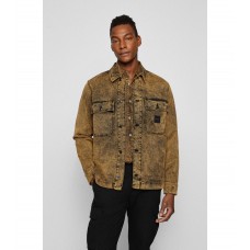 Hugo Boss Regular-fit jacket in comfort-stretch denim 50473426-288 Brown