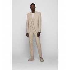 Hugo Boss Slim-fit three-piece suit in stretch virgin wool 50473599-131 Beige