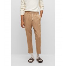 Hugo Boss Tapered-fit trousers with drawstring waist 50473697-260 Beige