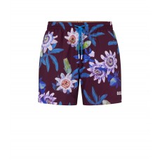 Hugo Boss Floral-print swim shorts with logo detail 50473762-505 Dark Purple