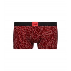 Hugo Boss Stretch-cotton trunks with repeat logo motif 50473815-642 Light Red