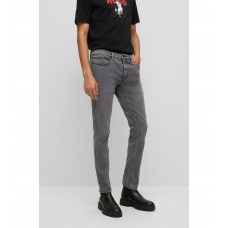 Hugo Boss Extra-slim-fit jeans in mid-grey stretch denim 50473863-030 Grey