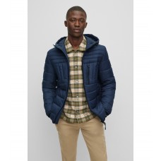 Hugo Boss Lightweight hooded puffer jacket with zipped chest pocket 50473894-404 Dark Blue