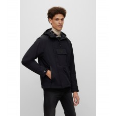 Hugo Boss Asymmetric-front water-repellent padded jacket with cargo pocket 50473895-001 Black