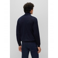 Hugo Boss Regular-fit jeans in dark-blue cashmere-touch denim 50473950-415 Dark Blue