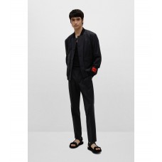 Hugo Boss Tracksuit-inspired slim-fit suit in super-flex fabric 50474328-001 Black