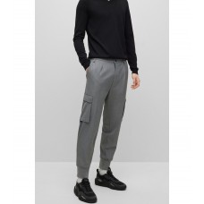 Hugo Boss Slim-fit cargo trousers in performance-stretch fabric 50474556-081 Light Grey