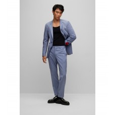 Hugo Boss Slim-fit suit in wool-blend super-flex fabric 50474593-430 Blue