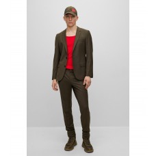 Hugo Boss Slim-fit suit in wool-blend cloth 50474846-306 Dark Green