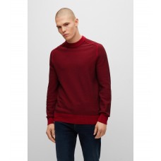 Hugo Boss Crew-neck sweater in cotton and kapok 50474881-620 Red
