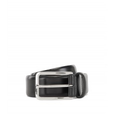 Hugo Boss Italian-leather belt with polished pin buckle 50474991-001 Black