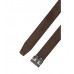 Hugo Boss Italian suede belt with polished-gunmetal hardware 50474993-202 Dark Brown