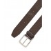 Hugo Boss Grained Italian-leather belt with branded buckle 50475102-202 Dark Brown