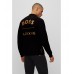 Hugo Boss BOSS x AJBXNG zip-neck regular-fit sweater with collaborative branding 50475151-001 Black