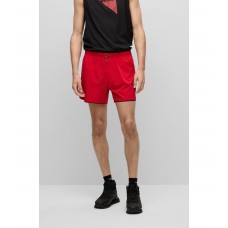 Hugo Boss Super-stretch shorts with piping and capsule logo 50475351-693 Red