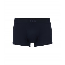 Hugo Boss Stretch-microfibre trunks with logo waistband 50475402-405 Dark Blue