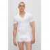 Hugo Boss Cotton-blend slim-fit underwear T-shirt with printed logo 50475415-100 White