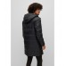 Hugo Boss Hooded slim-fit puffer coat with chest logo 50475502-001 Black
