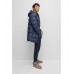 Hugo Boss Hooded slim-fit puffer coat with chest logo 50475502-405 Dark Blue