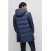 Hugo Boss Hooded slim-fit puffer coat with chest logo 50475502-405 Dark Blue