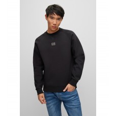 Hugo Boss Cotton-blend sweatshirt with framed logo 50475881-001 Black