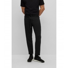 Hugo Boss BOSS x AJBXNG slim-fit regular-rise trousers with collaborative branding 50476050-001 Black