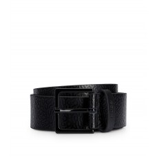 Hugo Boss Italian-leather belt with all-over logo pattern 50476060-001 Black