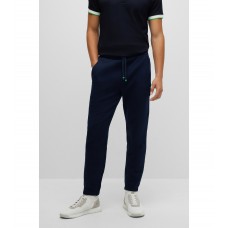 Hugo Boss Cotton-blend tracksuit bottoms with logo embroidery 50476439-402 Dark Blue