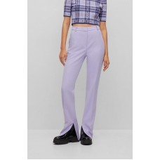 Hugo Boss Regular-fit trousers in stretch fabric with bootcut leg 50476653-534 Light Purple