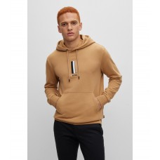 Hugo Boss French-terry hoodie with BOSS logo 50476769-260 Beige